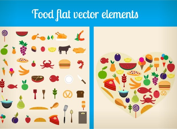 designtnt-food-flat-vector-elements-small
