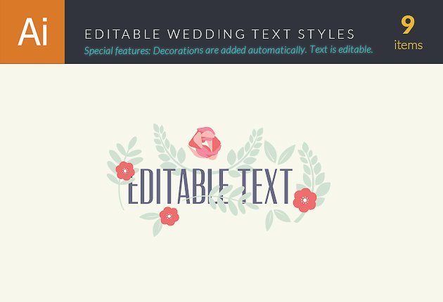 wedding text styles