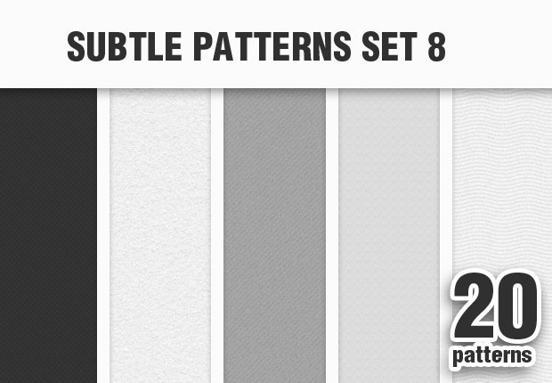 8th Subtle Patterns Set: 20 items worth $10