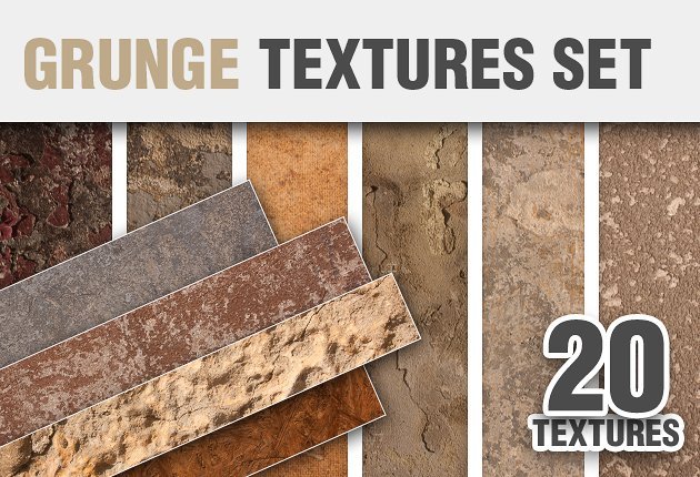 A preview of the Grunge Background Textures Set 2- 20 Items