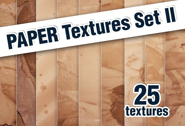 A preview of the Paper Textures Set 2- 25 Items