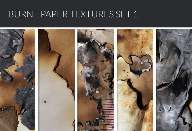 A preview of the Burnt Paper Textures Set 1