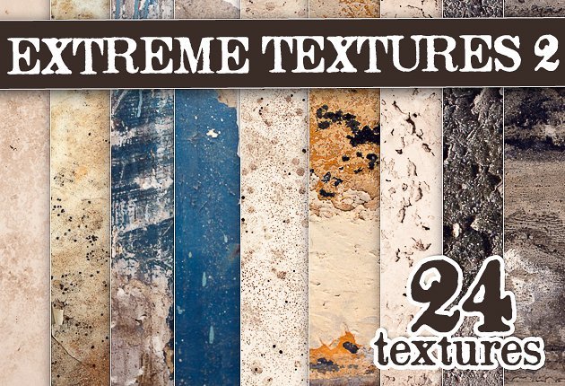 A preview of the Extreme Textures Set 2- 24 Items