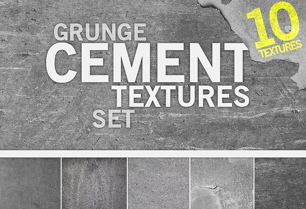 A preview of the Grunge Cement High res Textures Set - 10 Items