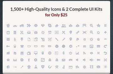 1,500+ High-Quality Icons & 2 Complete UI Kits for Only $25 + Bonus