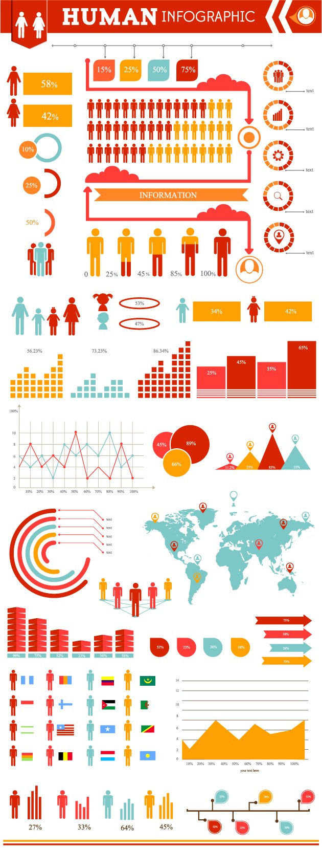 human-infographic-vector