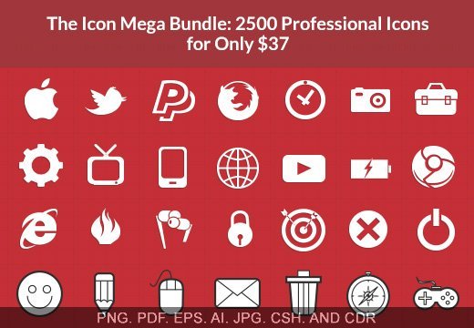 Icon Mega Bundle - includes 2500 Professional Icons | InkyDeals