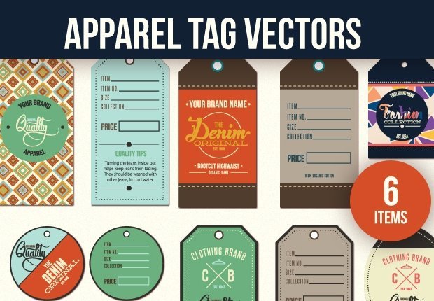 Apparel Tag Vectors Set preview