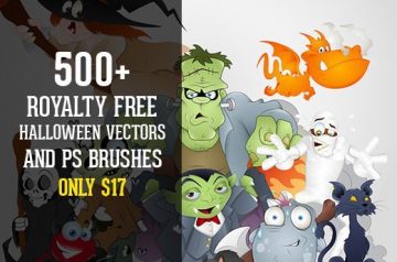 500+ Royalty-Free Halloween Vectors and PS Brushes – Only $17