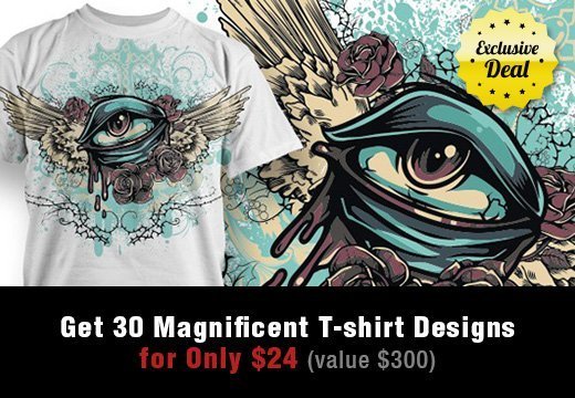30 Magnificent T-shirt Designs - Only $24