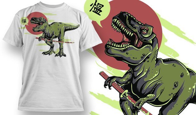 t rex - t shirt design