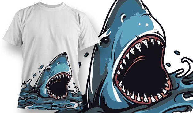 shark - t shirt design