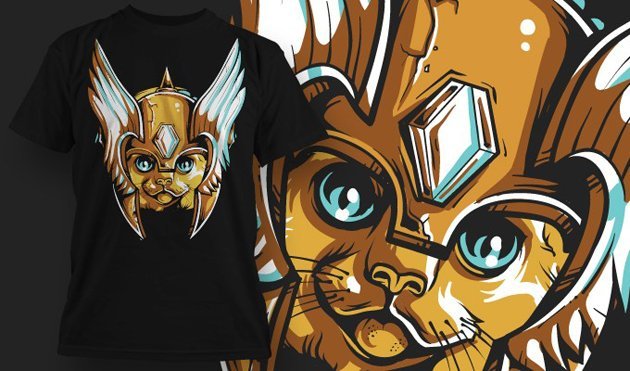 cat  - t shirt design