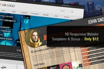 10 Responsive Website Templates with a Multiple License & Bonus – Only $12