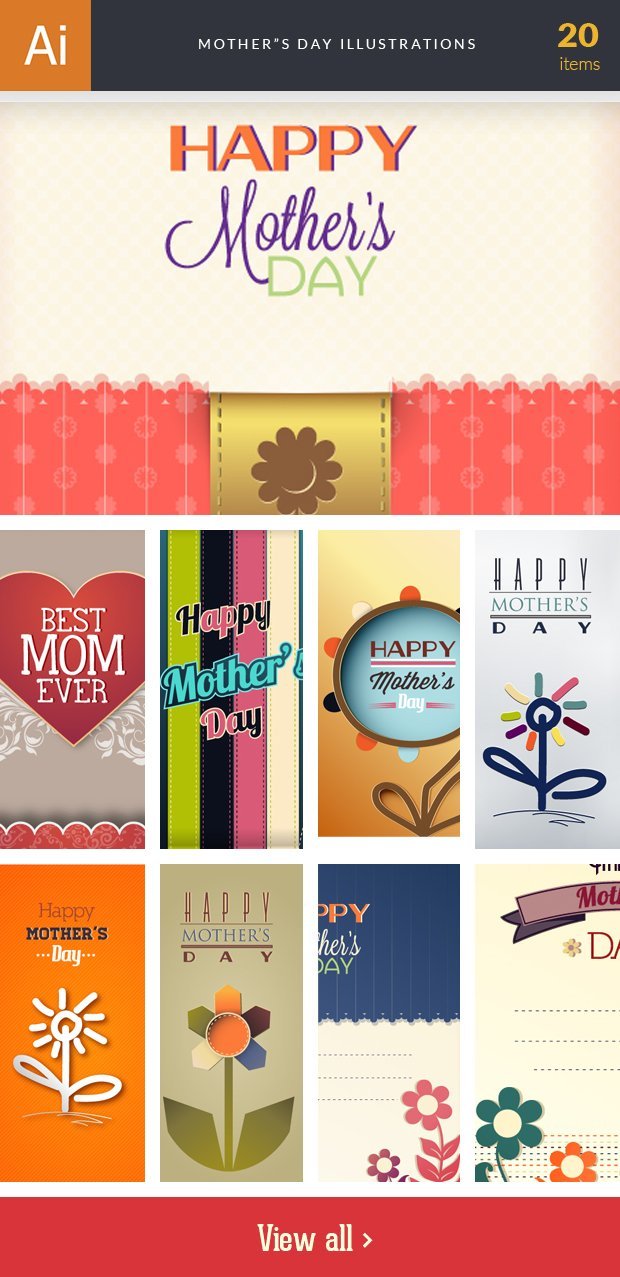 inkydeals-vector-mother's day-illustrations-small