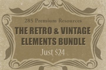 The Retro & Vintage Elements Bundle: 285 Premium Resources for Just $24