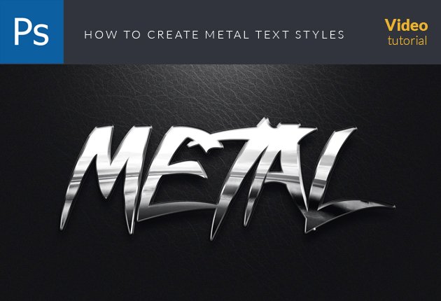 Preview Image of the Photoshop Tutorial:  how to create metal text