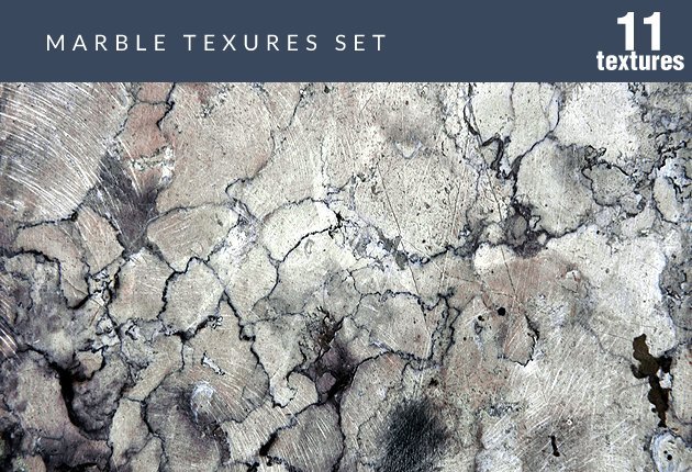 A preview of the Marble Textures Set- 11 Items