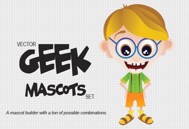 design-tnt-geek-mascots-vector-set-1-preview-1