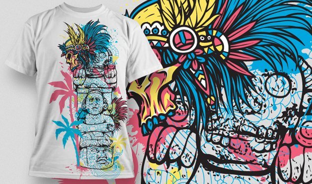 aztec vector t-shirt design
