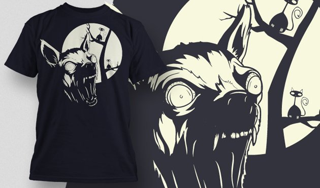 funny t-shirt design with angry chihuahua