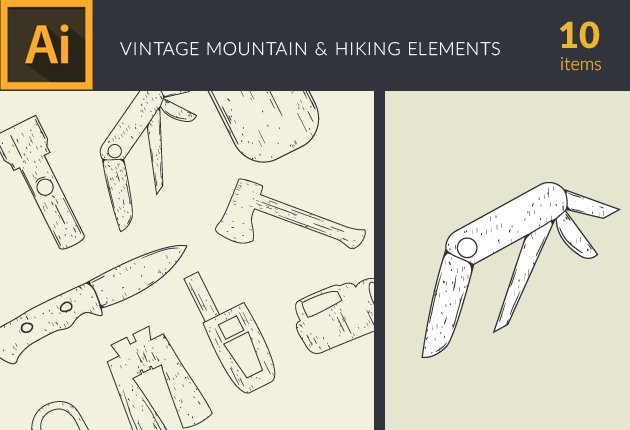 Designtnt-Mountain-And-Hiking--Vintage-Vector-Set-1-small