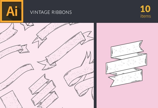 Designtnt-Ribbons--Vintage-Vector-Set-2-small