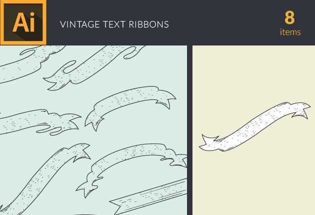 Designtnt-Text-Ribbons-Vintage-Vector-Set-2-small