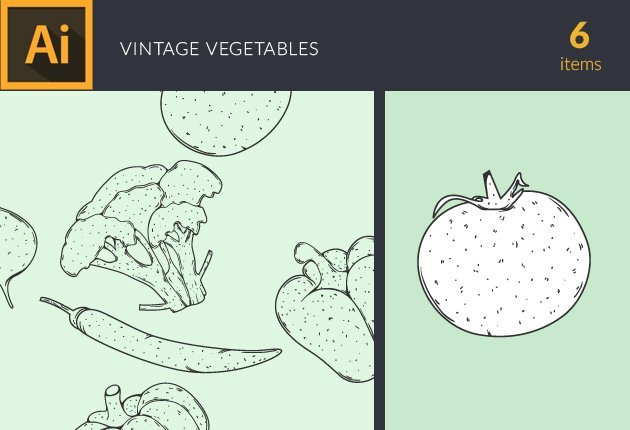 Designtnt-Vegetables-Vintage--Vector-Set-1-small