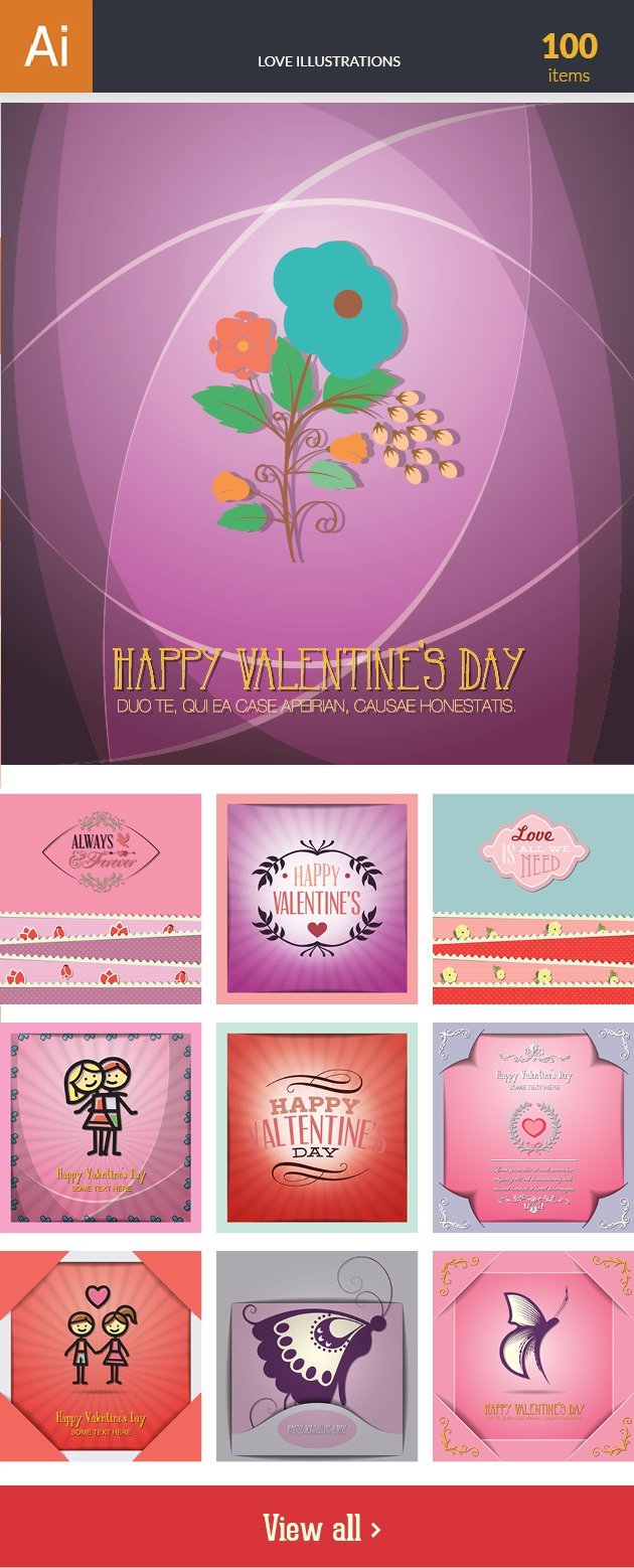 editable love-illustrations