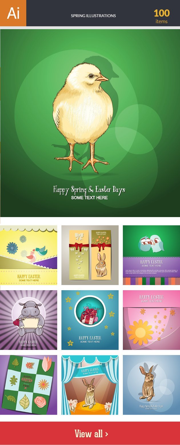 spring-editable illustrations
