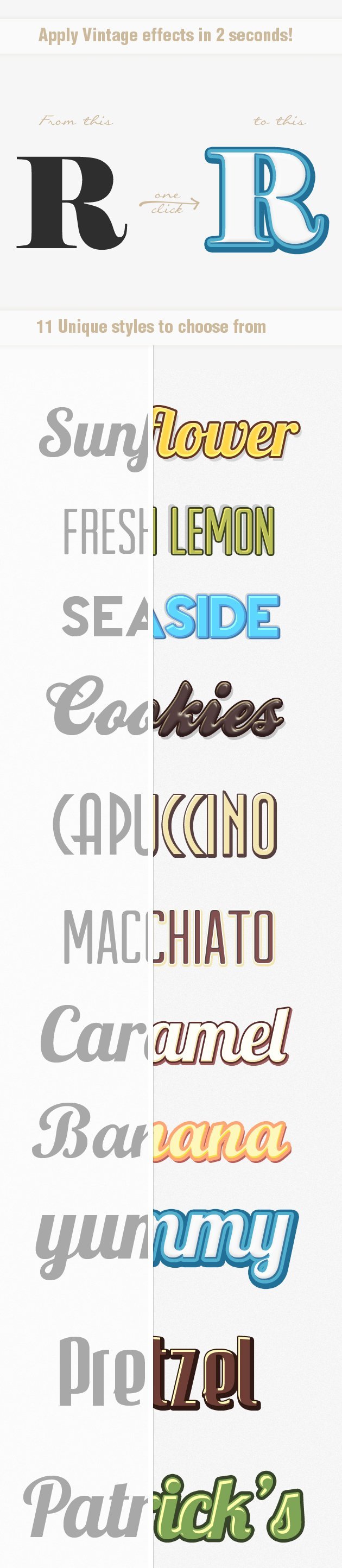 Premium Photoshop Text Styles