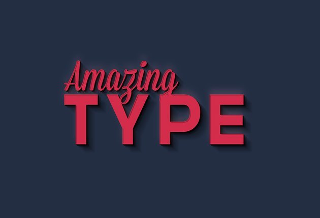 Premium Photoshop Styles preview on the text "amazing type" A preview of the Premium PS Text Effects applied on the text "amazing type"