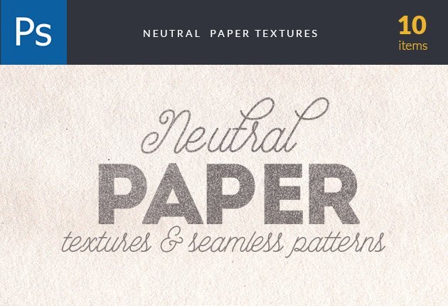A preview image of Neutral paper textures - 10 items included in the graphic textures bundle