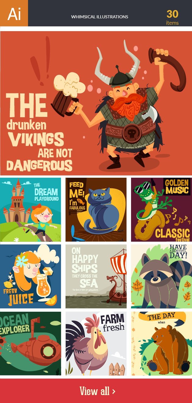 Whimsical-illustrations best graphic resources