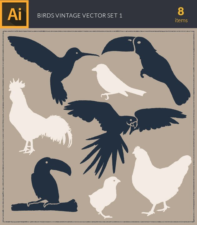 vector-birds-vintage-vector-set1
