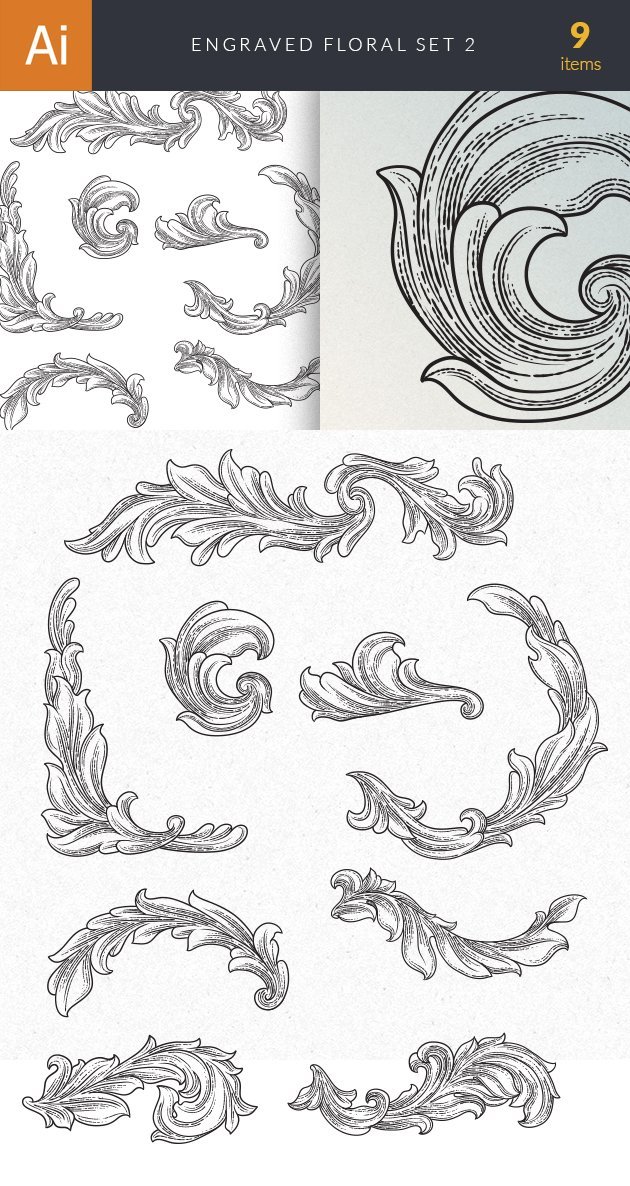 vector-engraved-floral-preview