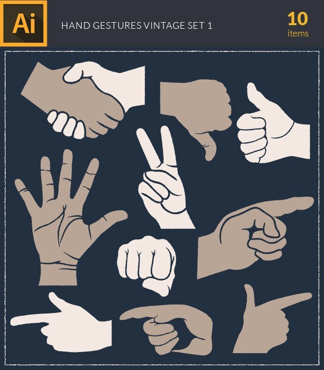 vector-hand-gestures-vintage-vector-set-1
