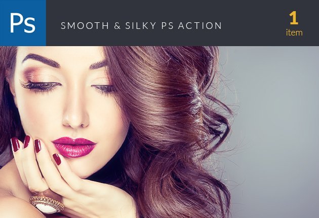 A preview of the Smooth & silky Photoshop add ons included in the pack