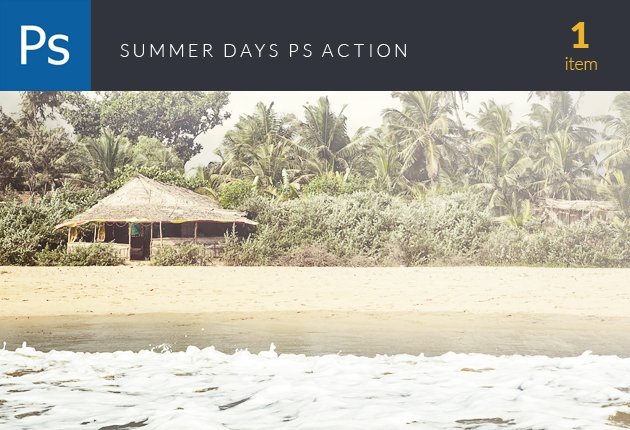 A preview of the summer days Photoshop add ons included in the pack