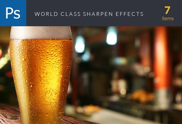 A preview of the world class sharpen Photoshop add ons included in the pack