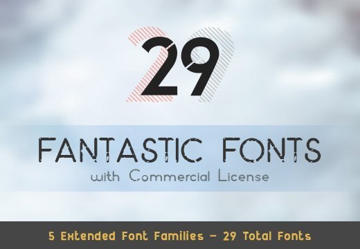 29 Fantastic Fonts with Commercial License – Only $25
