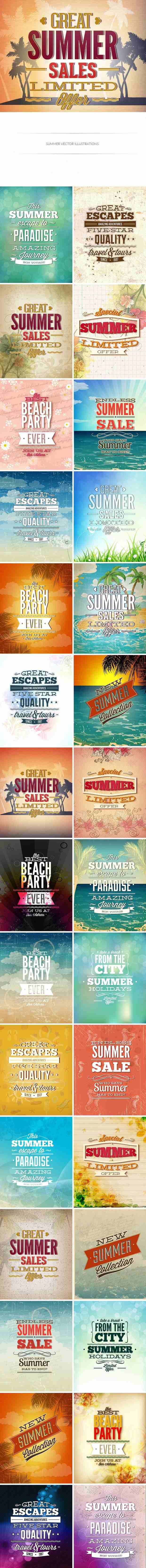 Preview Of Summer Illustrations Included