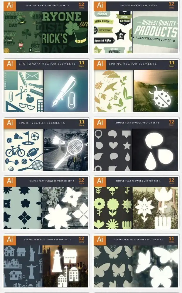 Vector Illustrations Set 2 Previews