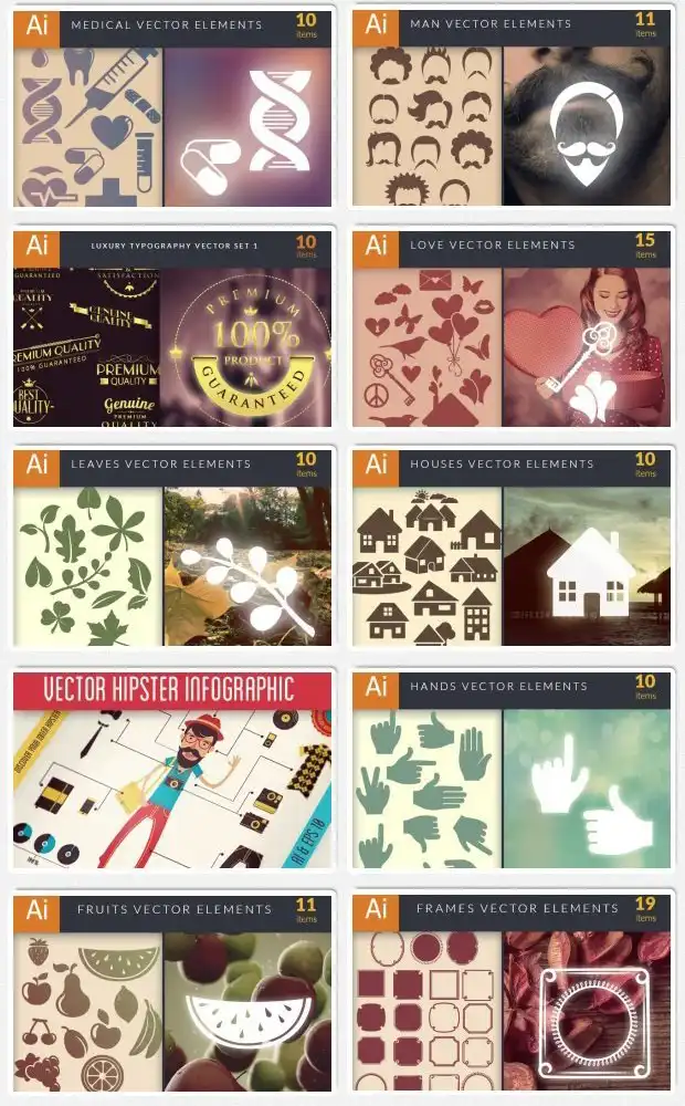 Vector Illustrations Set 2 Preview