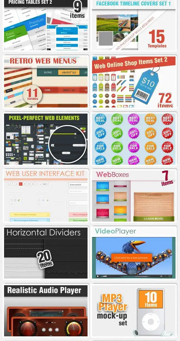 Web and Print Design Resources Collage