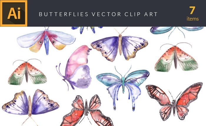 Watercolor Vector Clip Art