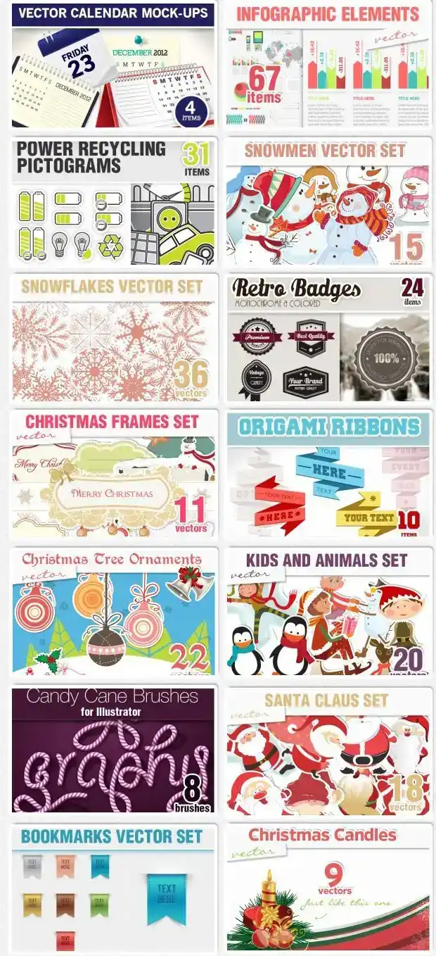 Collage of Vector Illustrations