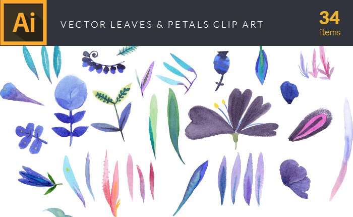 design-tnt-vector-watercolor-leaves-petals-small