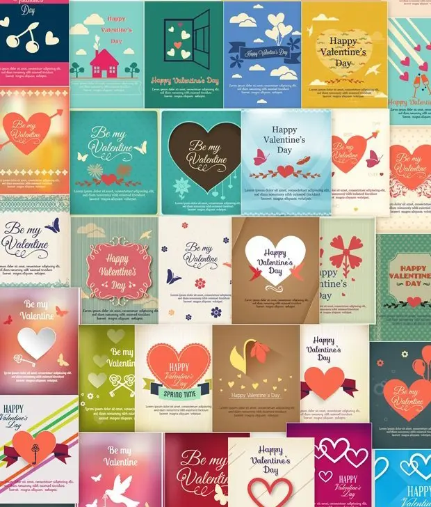 Collage Of Love Illustrations
